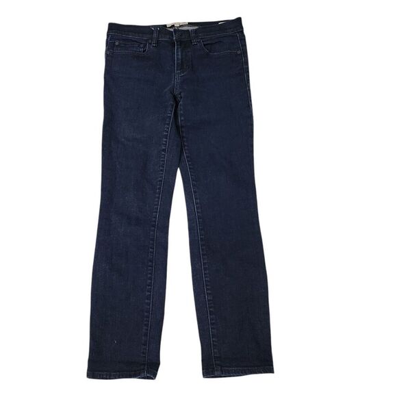 Tory Burch Jeans Womens 27 Blue Dark‎ Wash Cropped Skinny Denim Stretch Mid-Rise - Picture 1 of 11